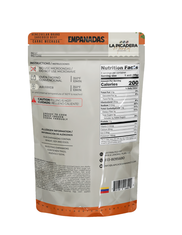 Empanadas Gourmet Shredded Beef | 8 Units