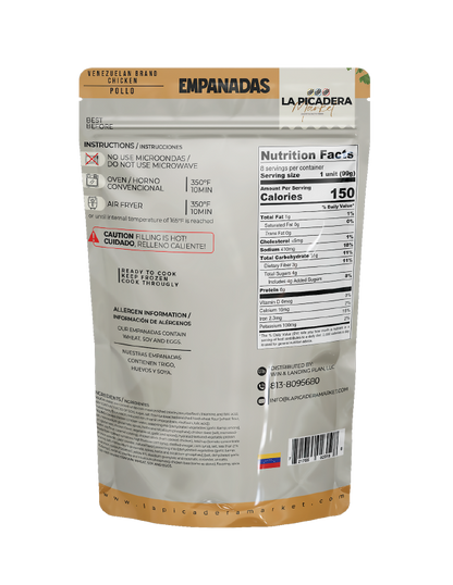 Empanadas Gourmet Shredded Chicken | 8 Units