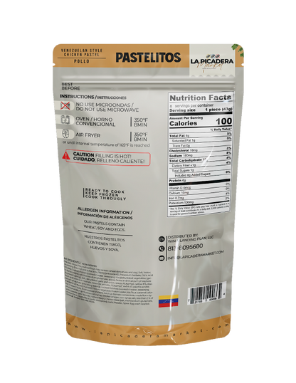 Pastelitos Gourmet Pollo Mechado | 8 Unidades