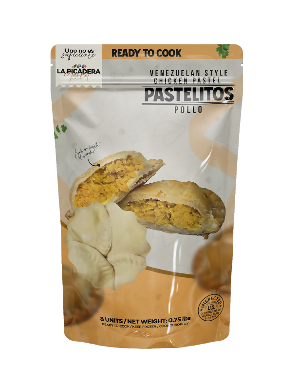 Pastelitos Gourmet Shredded Chicken | 8 Units