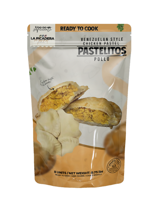 Pastelitos Gourmet Shredded Chicken | 8 Units