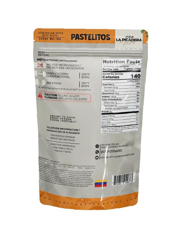 Pastelitos Gourmet Carne Molida | 8 Unidades